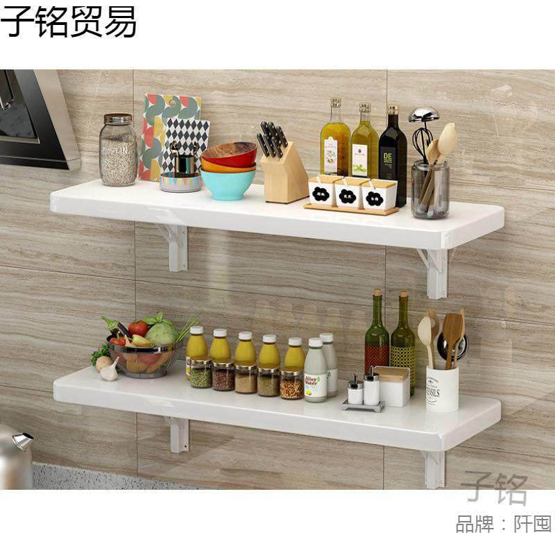 壁挂折叠KAW桌免桌孔挂可墙上小子连壁餐桌家用靠墙桌厨打房折叠