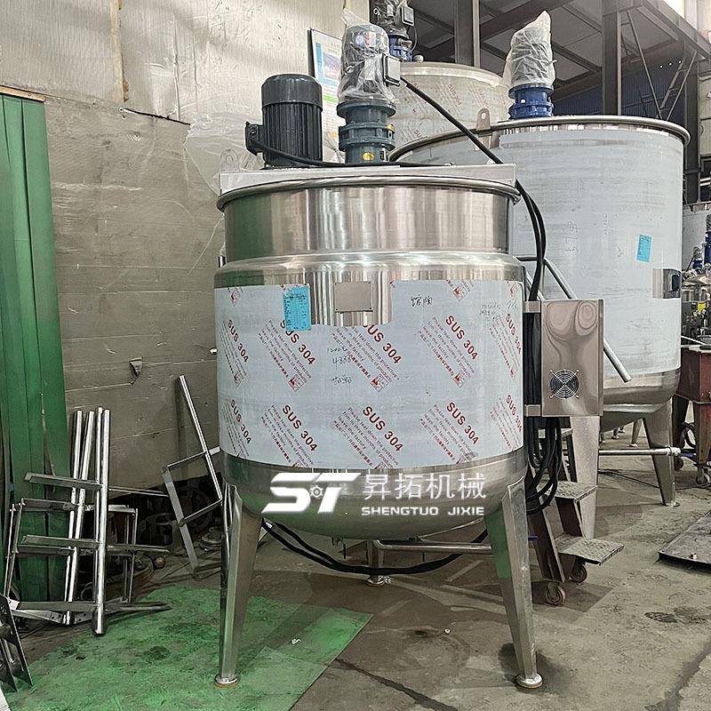 不锈钢水溶肥鱼蛋白反应釜恒温电加热搅拌罐液体肥剪切乳化发酵罐