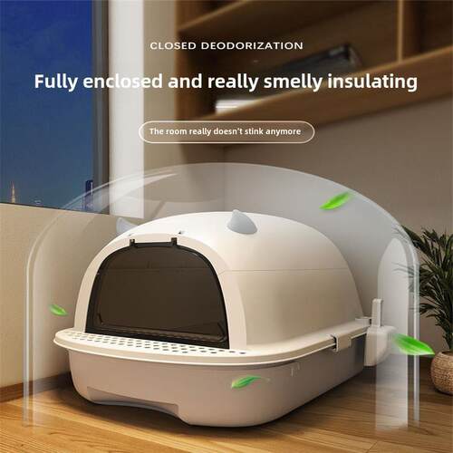 Cat litter box Fully enclosed cat supplies Large cat toilet