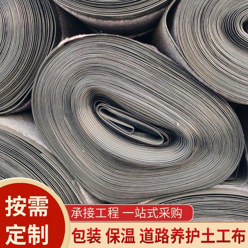 淋膜防水毛毡布覆膜土工布防雨保温防寒养殖棚用毛毡防渗黑心棉毡