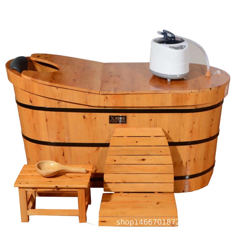 泡澡木桶大人汗蒸熏洗澡沐浴桶家用全身浴缸澡盆大号坐浴盆