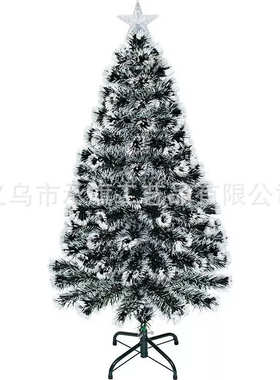 圣诞树灯全发光批发白边慢定制工厂枝头led米闪七彩灯81.墨绿光纤