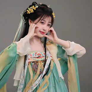 凌妙妙同款女童汉服儿童永夜星河虞书欣林妙妙古装唐装连衣裙夏季