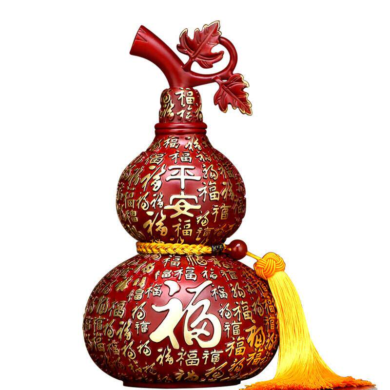 吉祥源 纯铜百福葫芦摆件客厅铜葫芦开盖空心挂饰工艺品公司商务