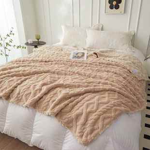 毯空调毯沙发毯空调毯 23年纯色休闲毯单层塔夫绒毛毯珊瑚绒毯四季