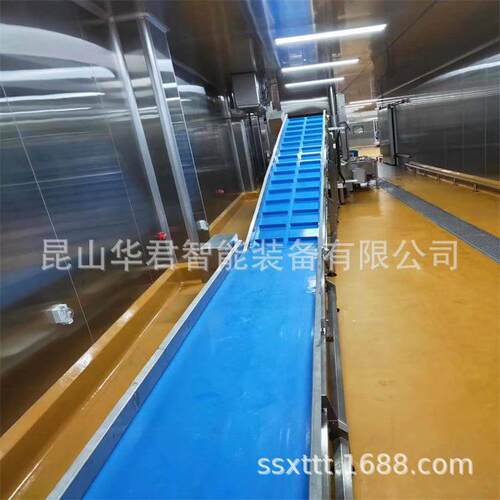 食品网链式传送带挡板式爬坡输送直线网带输送机皮带输送机