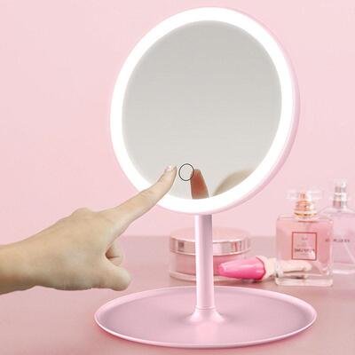 LED makeup mirror with lamp desktop fill light small mirror
