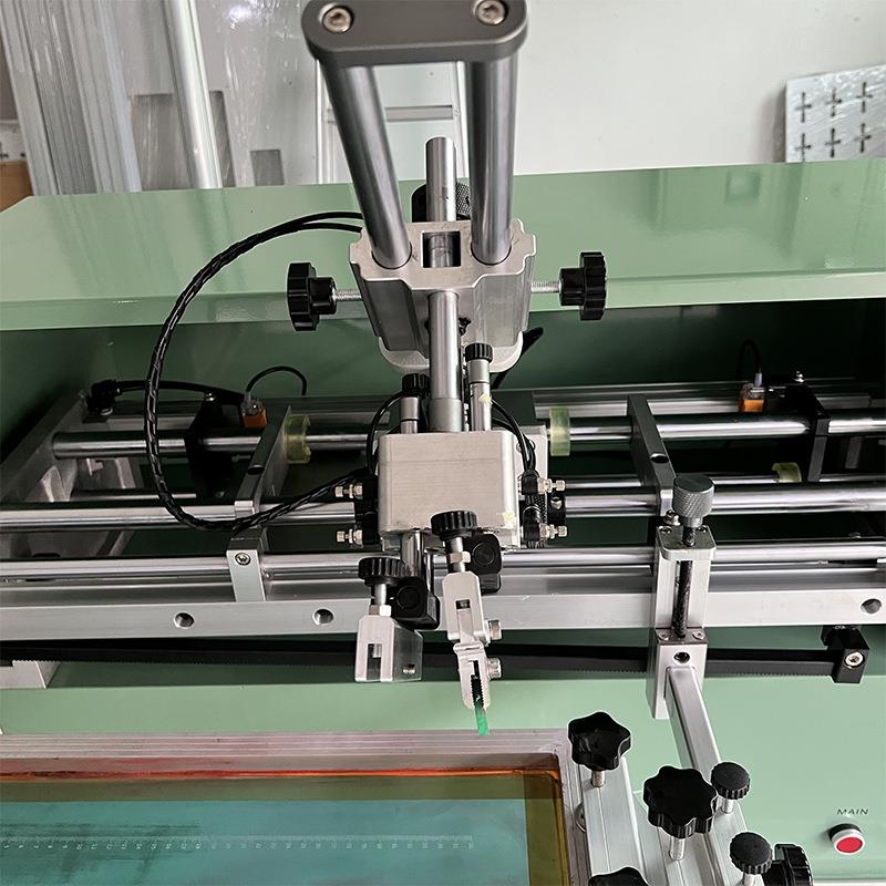 大型曲面半自动印机 圆弧面花丝盆度玻整机机璃杯电盖 高精丝网印