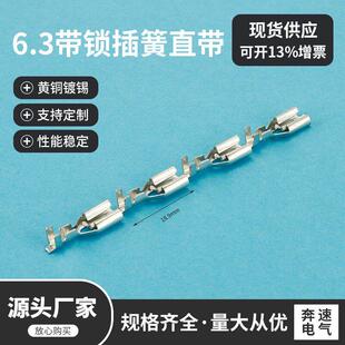 250带锁 6.3带锁插簧 250插簧端子镀锡 J6.3B 电动车端子 DJ622