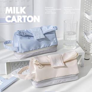 2025网红爆款文具盒小众不撞款笔袋高颜值ins风大容量初中女生2026新款铅笔简约