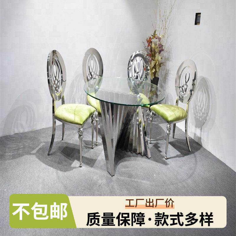 12毫米厚的钢化玻璃餐桌基地圆桌会议现代简约风严选材质餐桌圆桌