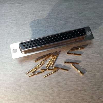 实心级DB型打线式高密度62PIN母头连接器62PIN母座RS232接插件