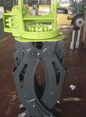 五齿抓木压机及 液36常0度SDC旋转抓木器 抓铁机 青加长臂夹子配