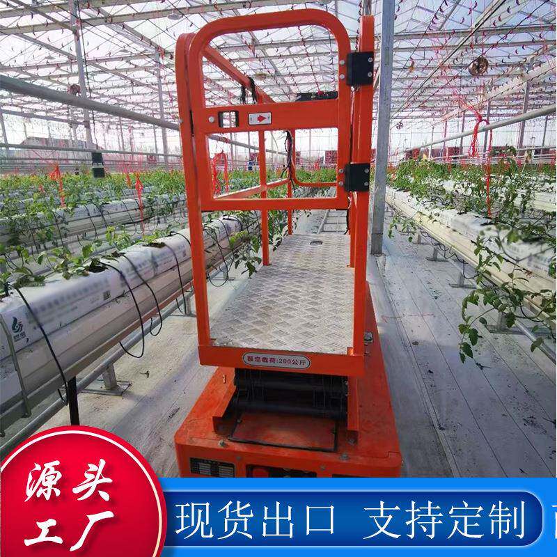 大棚种植果蔬采摘机果园采摘平台轨道滑行电动全自行剪叉升降机