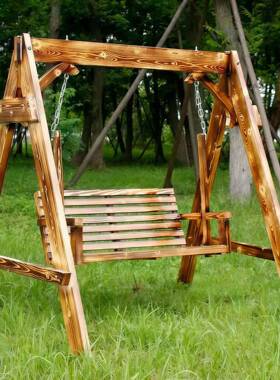 防腐木RNB人户外秋实木千双秋千墅家用庭院阳台室外花园荡多别人