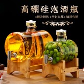 泡酒玻璃瓶专用酒瓶家用高档带龙头密封加厚酒坛子人参泡酒罐酒桶