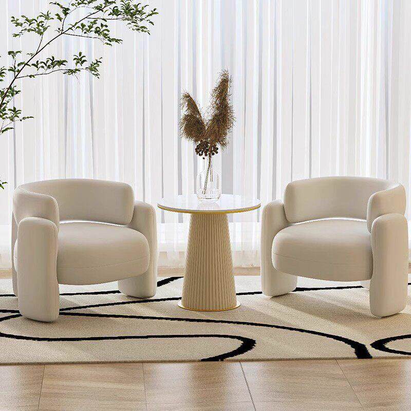 现代简约单人沙发阳台接待会客区洽谈桌椅组合休闲 美容院沙发椅
