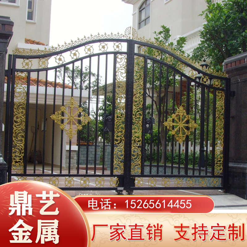 铁艺大门别墅双开门家用院子乡村农村对开门欧式小区花园庭院铁门