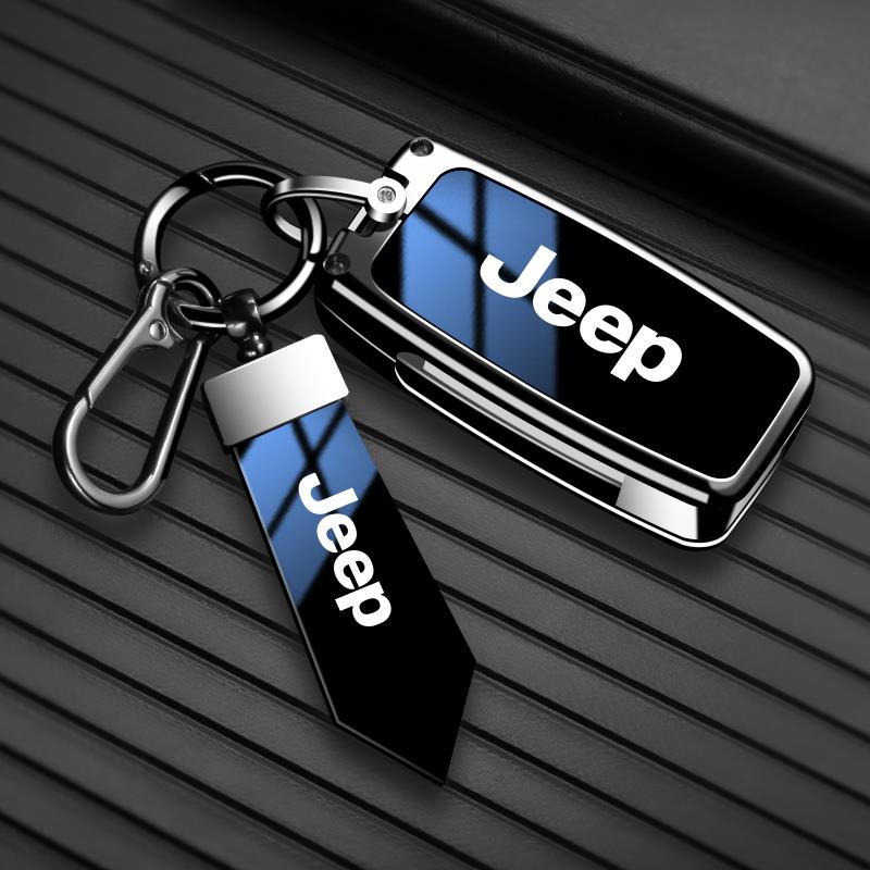 适用吉普JEEP钥匙套自由侠指南者道奇折叠钥匙包大切诺潮流车绳扣