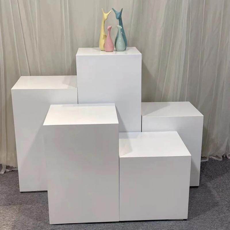 木制烤漆展示台橱窗展台地台方形高低展台模特摆台 网红直播站台