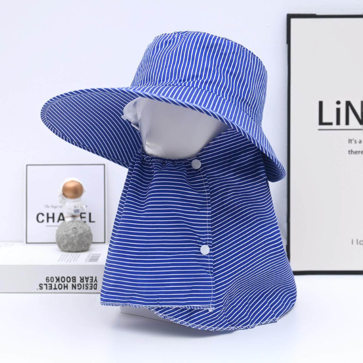 季女防紫外线太阳帽骑车防风帽防晒遮脸帽子采茶帽布帽