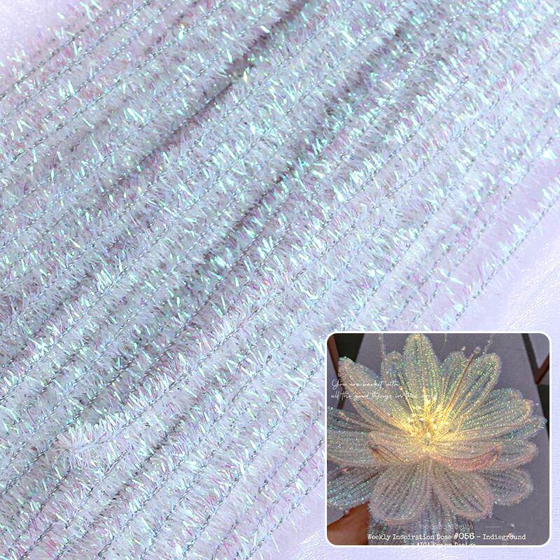 加密金葱毛根条彩色闪光七彩扭扭棒花束手工diy材料包幼儿园儿童