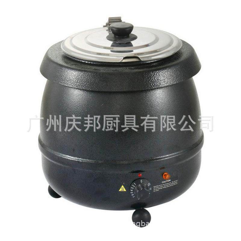 厂家直供黑色恒温汤煲10L,不锈钢无磁汤煲大容量10L汤煲定