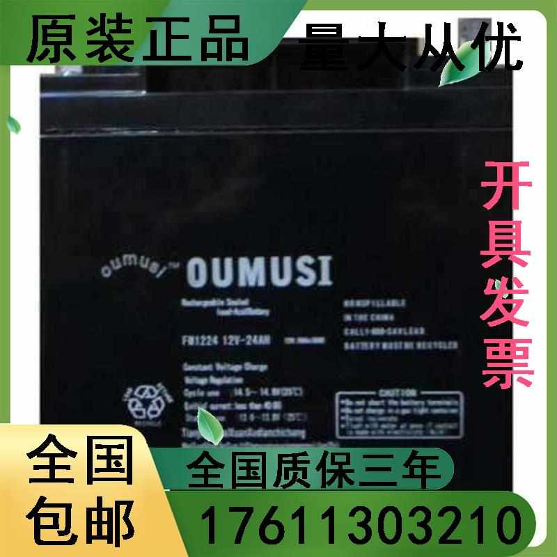OUMUSI 12V24AH UPS电源消防主机直流屏太阳能蓄电池
