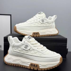 男士高级感潮牌阿甘鞋2025冬季新款厚底鞋子百搭增高运动休闲鞋潮