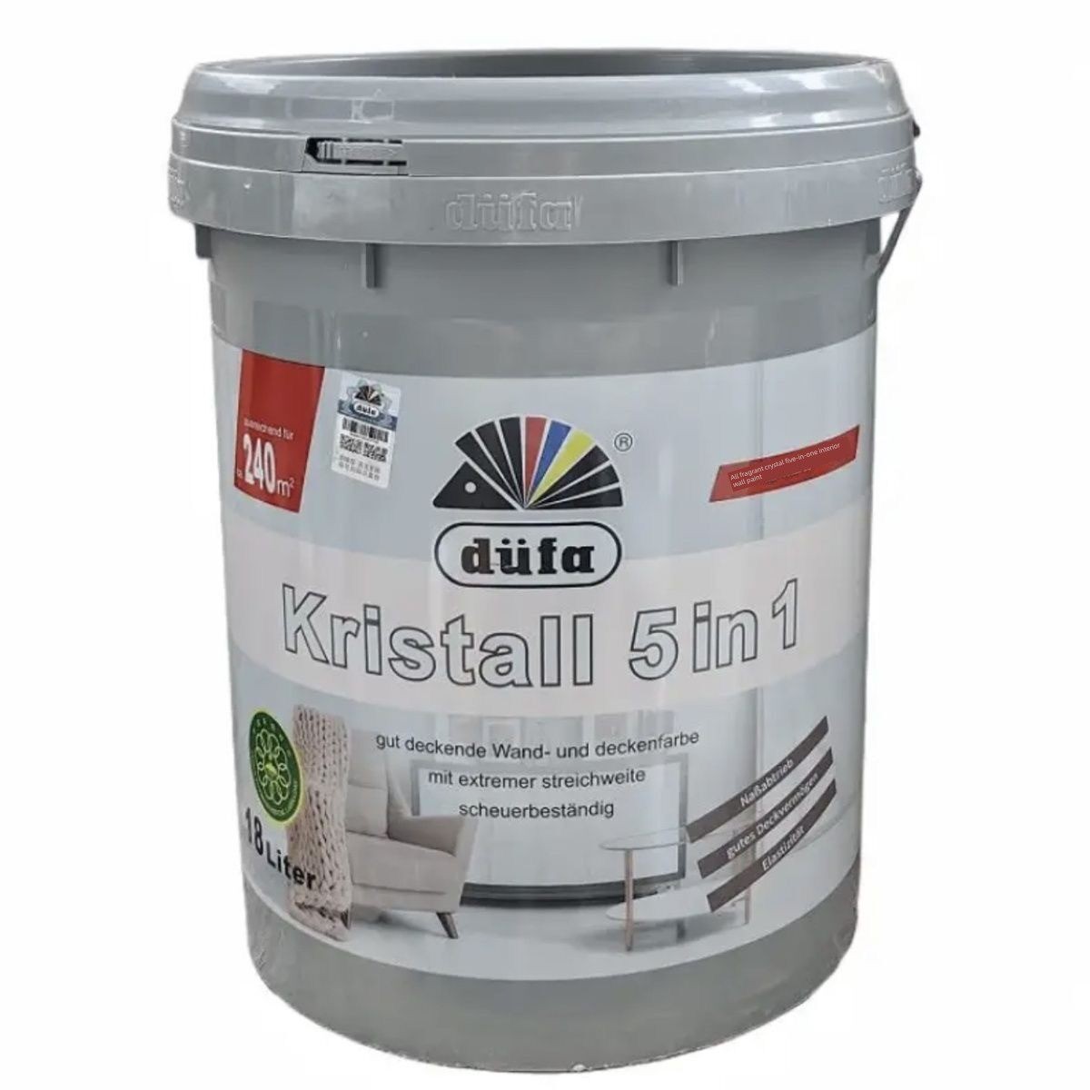 鹏音伴都芳漆晶致五合一 净美 D100内墙乳胶漆 欧洲白 通用抗碱底漆配件