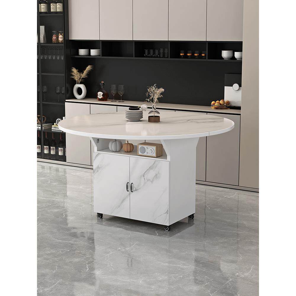 折叠餐桌家用小户型可移动长方形多功能餐厅厨房出租屋吃饭小桌子