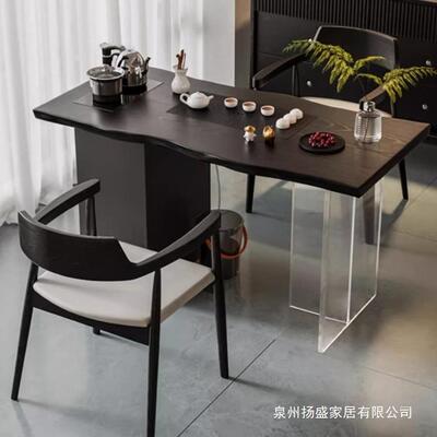 新中式实木木泡茶你桌椅简约新款小型迷原茶桌阳休闲VTF台泡茶桌