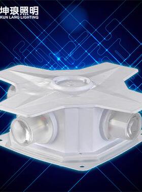 坤琅照明户外防水LED十字星光灯点光源4W12W楼宇亮化户外七彩RGB