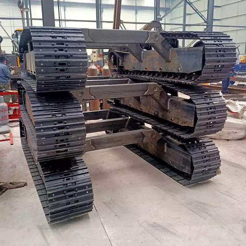 35吨钢制履带底盘 挖机底盘配件 电动遥控橡胶底盘生产厂家