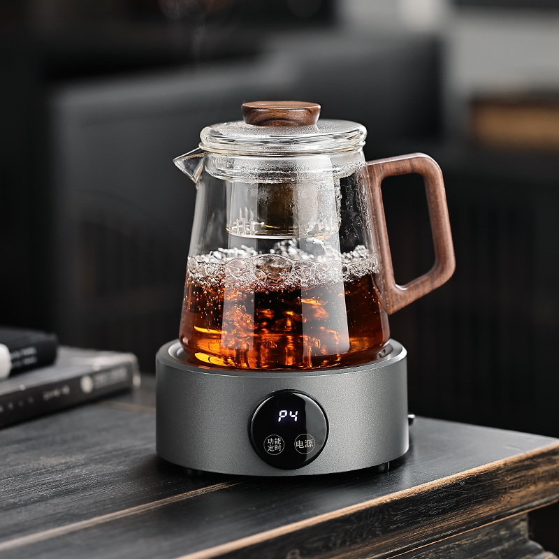 迷你小青柑一人煮茶器耐高温玻璃煮茶壶双层养生壶家用小型电陶炉