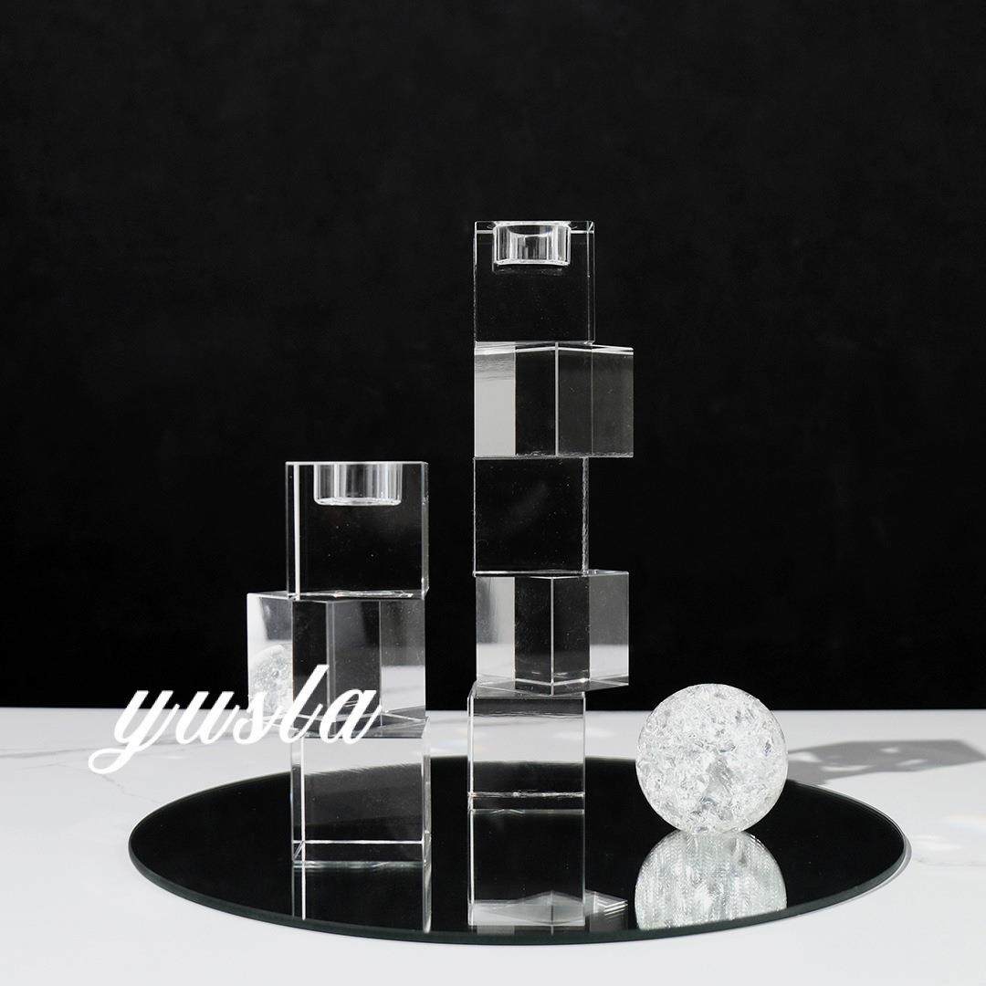 法式简约烛台玄关柜客厅茶几售楼处酒店餐厅桌电视柜摆件软装饰品