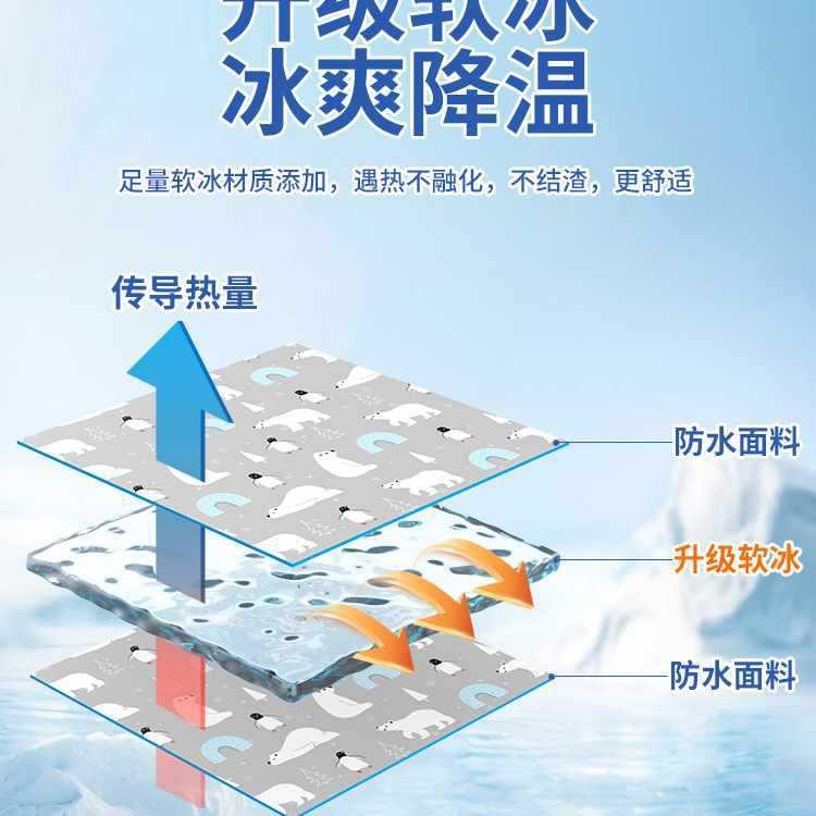 国夏季380冰清垫坐垫学生汽车办公凉室屁垫降德温水床垫凝胶枕垫
