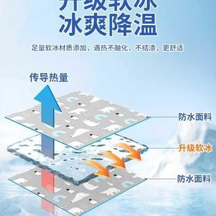 国夏季 380冰清垫坐垫学生汽车办公凉室屁垫降德温水床垫凝胶枕垫