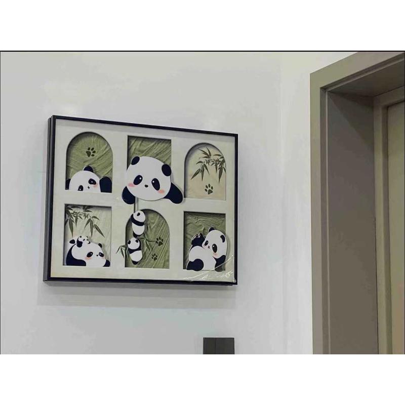 诗情画意装饰画免打孔电箱遮挡画卡通可爱挂画多媒体弱电箱画