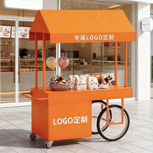 铁艺花车移动摆摊车商场门店活动促销车咖啡甜品试吃车超市摊位架