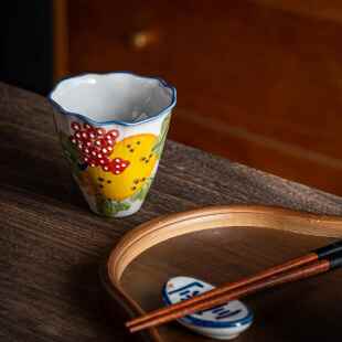 镇景德手绘l釉彩瓷端马克杯手咖啡0杯高水陶壳家杯下2捏0用m贝杯