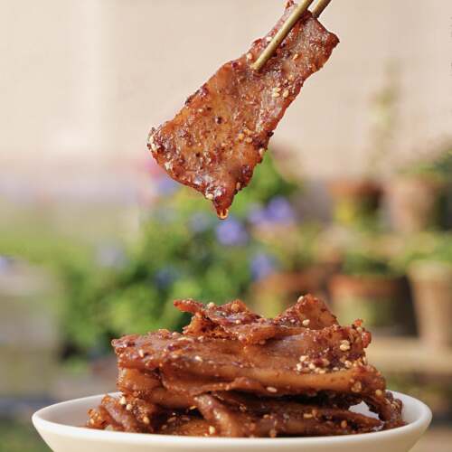 即食猪肉零食冯家榜猪肉脯网红手工即食小零食湖南香辣猪肉干健康