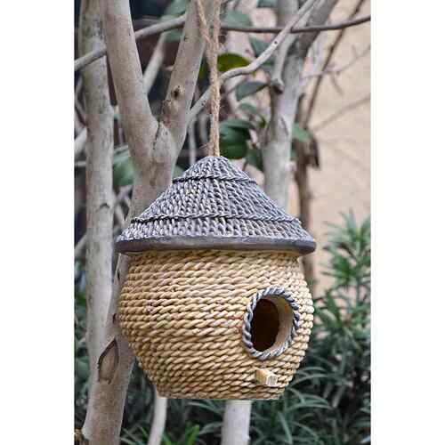 户外庭院树脂创意鸟窝鸟巢别墅花园景观园艺布置造景装饰挂饰摆件