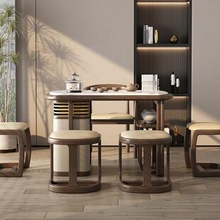 IL轻奢阳台茶桌椅组合功夫泡茶桌现代实木书房办公室茶室家用小茶