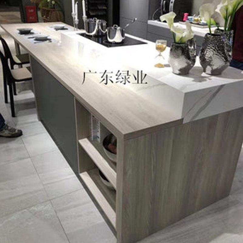 云浮黄色人造石英石厂家来图设计厨柜台面板墙面板地板厨柜