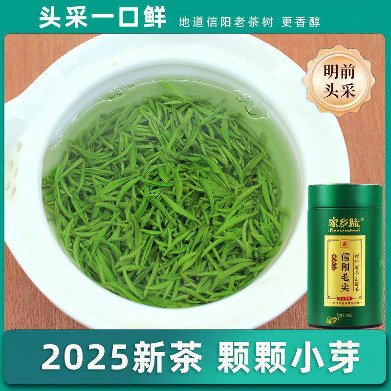 家乡妹春茶信阳毛尖2025新茶明前特级头采小嫩芽高山茶叶绿茶125g