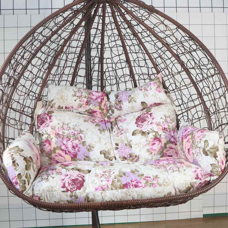 沙发式新ad2xYwE5款垫吊鸟巢坐垫双人摇篮藤椅加吊床千靠秋吊椅厚