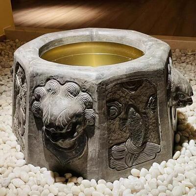 石雕青石井口井圈井盖水井石头花岗岩老式井台装饰家用汉白玉井沿