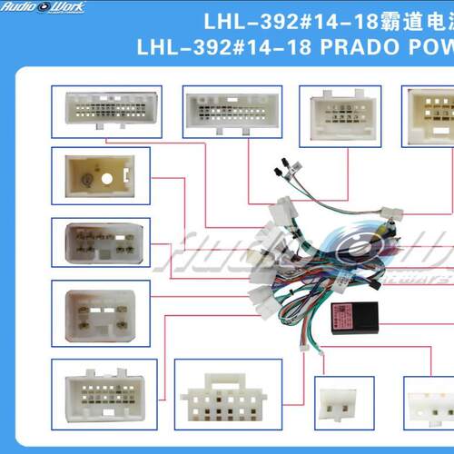 LHL-392#导航线材 安卓中控大屏电源线 适用2014-2018款霸道竖屏