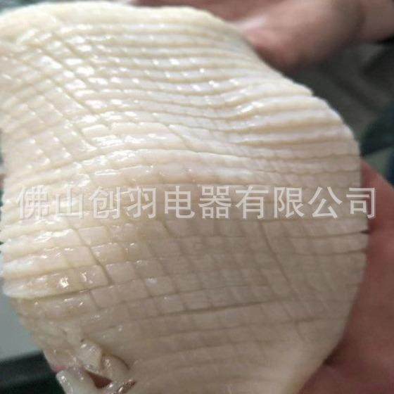 宝创羽肉切网纹花机牛肉切花机纹片羊刻纹机鱿鱼切花机切UHF花机
